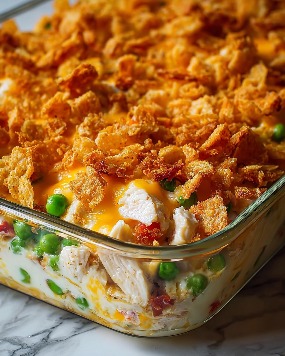 Crispy Hot Chicken Salad Casserole Recipe - Recipe Image