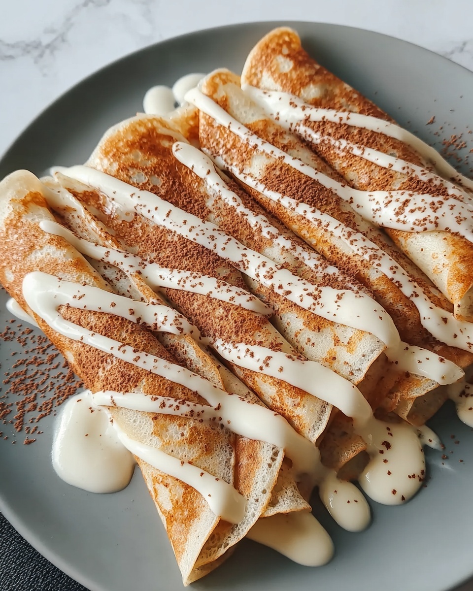 Cinnamon Roll Protein Crepes Recipe - Recipe Image