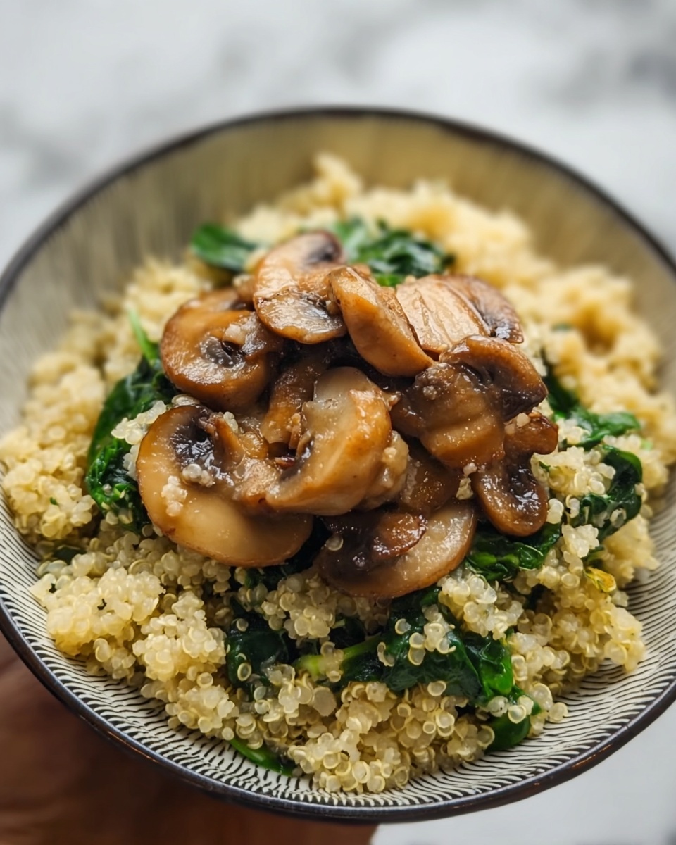 Low Carb Mushroom & Spinach Cauliflower Rice Recipe - Recipe Image