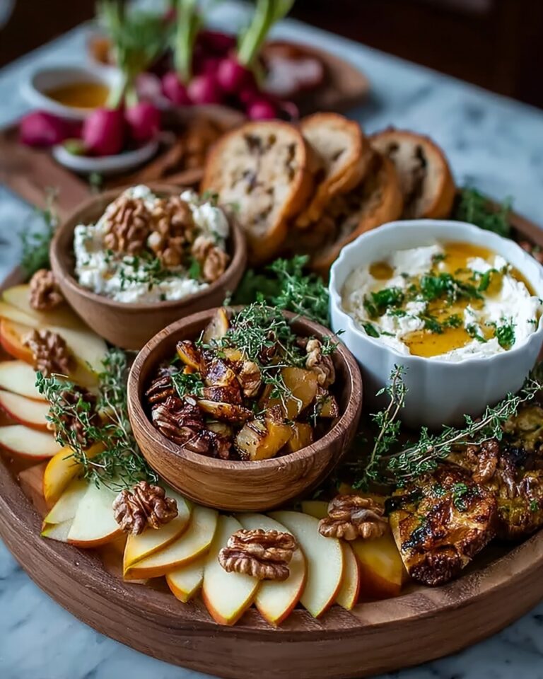 Apple and Walnut Burrata Tapas Platter with Turkey Meat Recipe