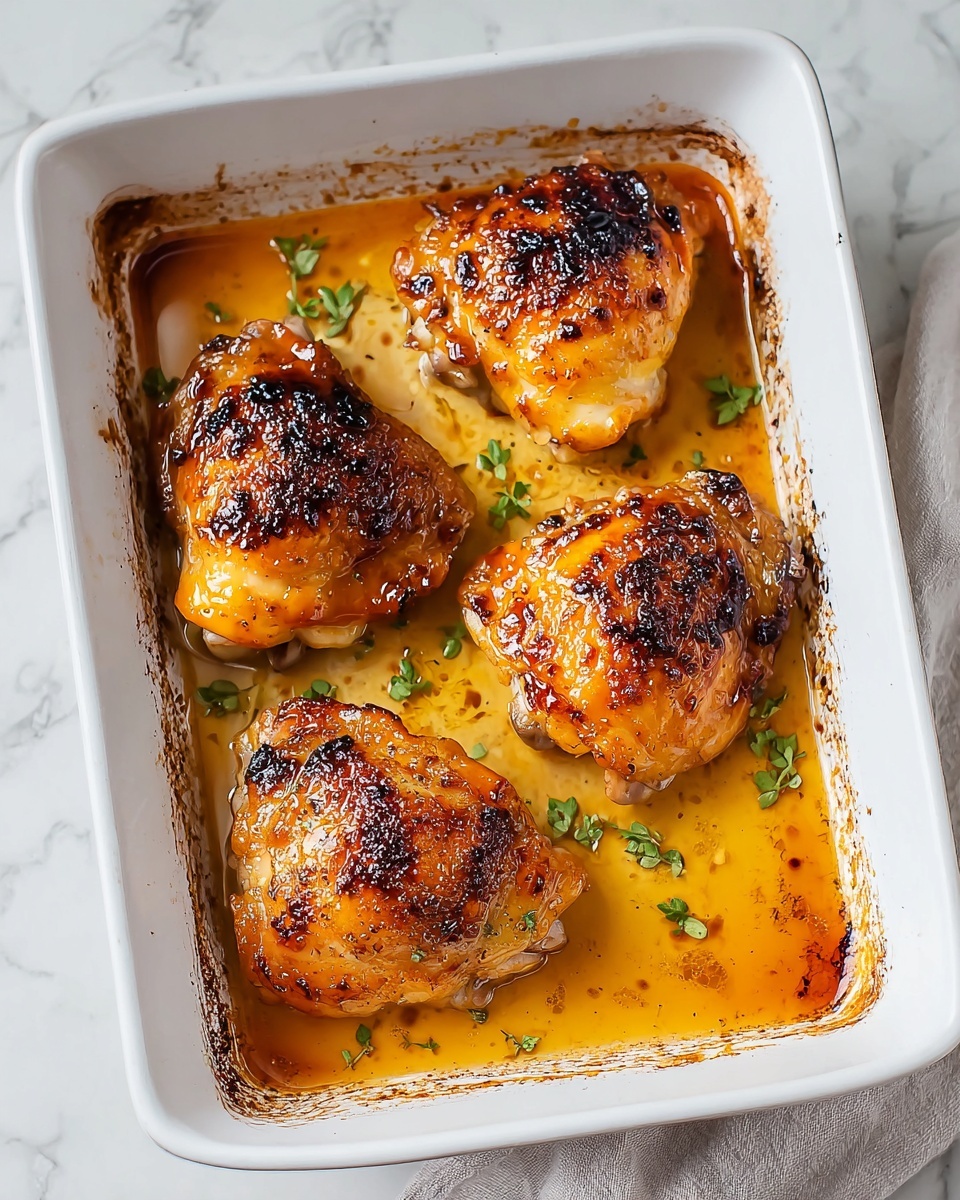Simple Honey Mustard Chicken Thighs Recipe - Recipe Image