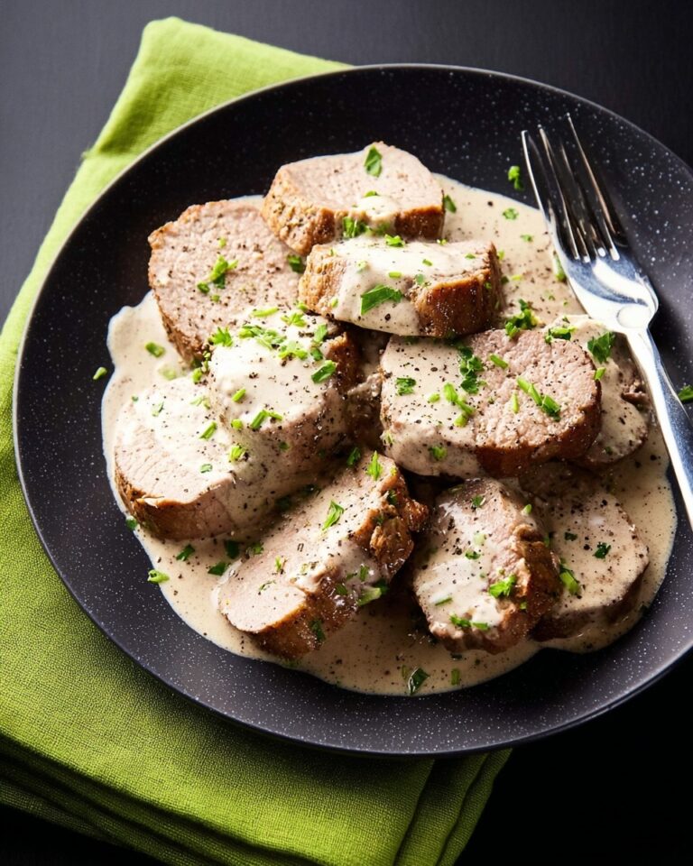 Dijon Pork Tenderloin in Creamy Thyme Sauce Recipe