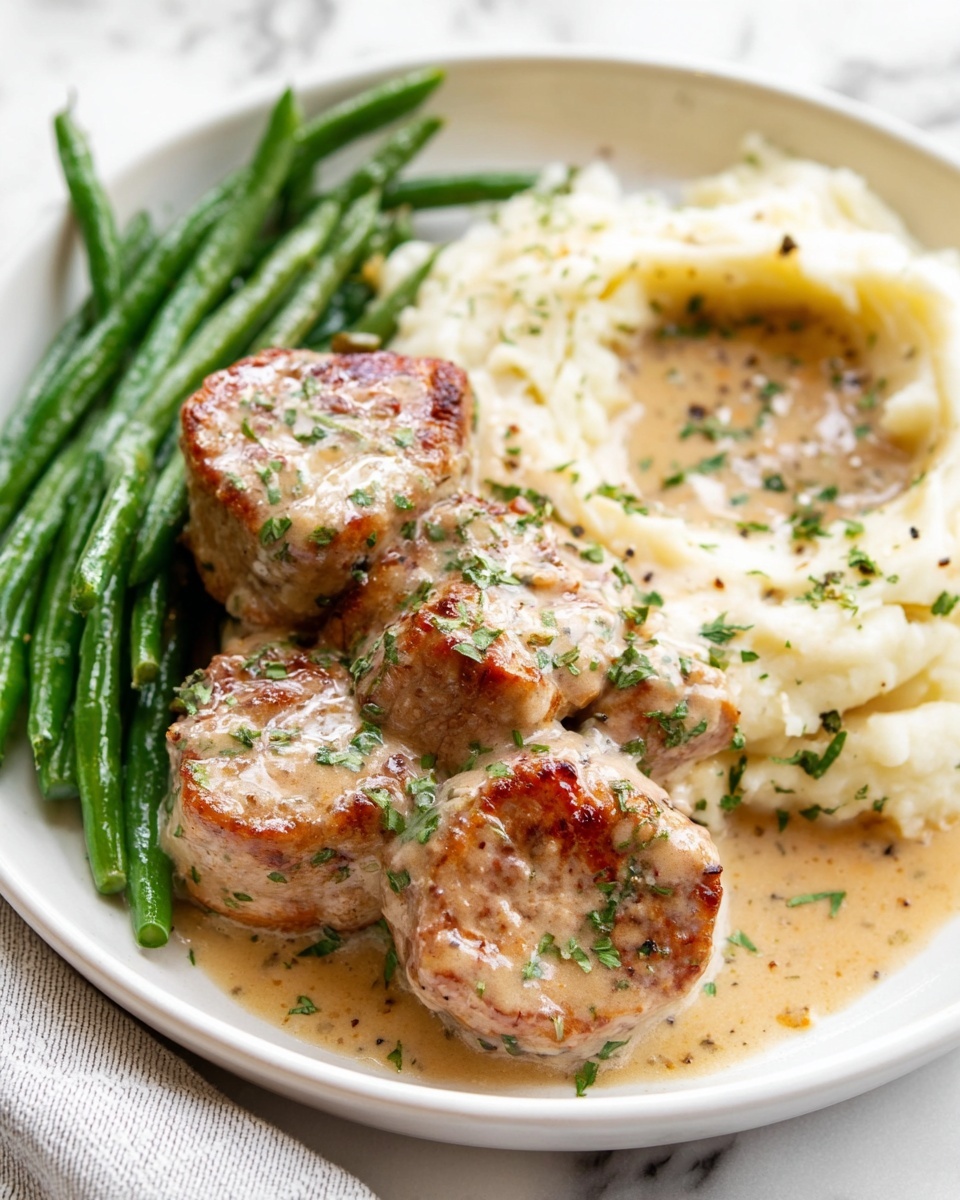 Creamy White Wine Pork Tenderloin Recipe - Recipe Image