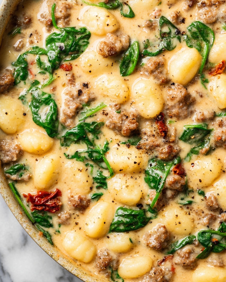 Creamy Tuscan Sausage Gnocchi Recipe - Recipe Image