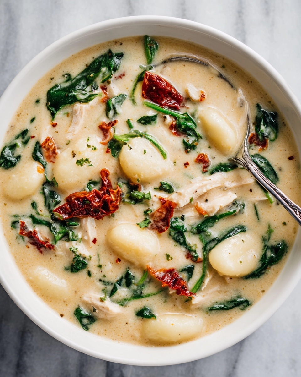Creamy Tuscan Chicken Gnocchi Soup Recipe - Recipe Image