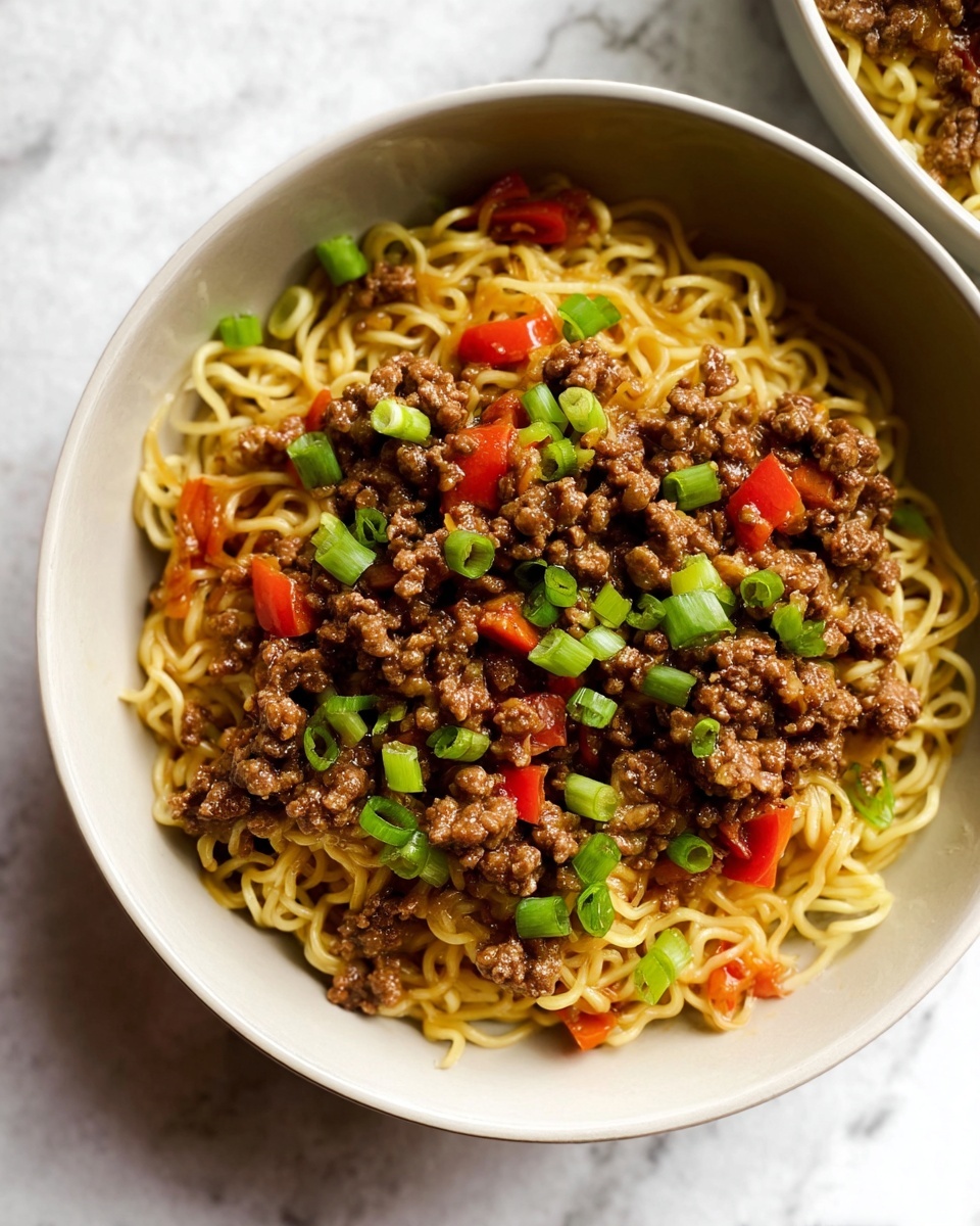 Beef Ramen Noodles with Peanut Sauce Recipe - Recipe Image