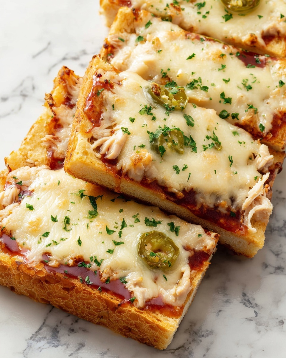 BBQ Chicken French Bread Pizza Recipe - Recipe Image