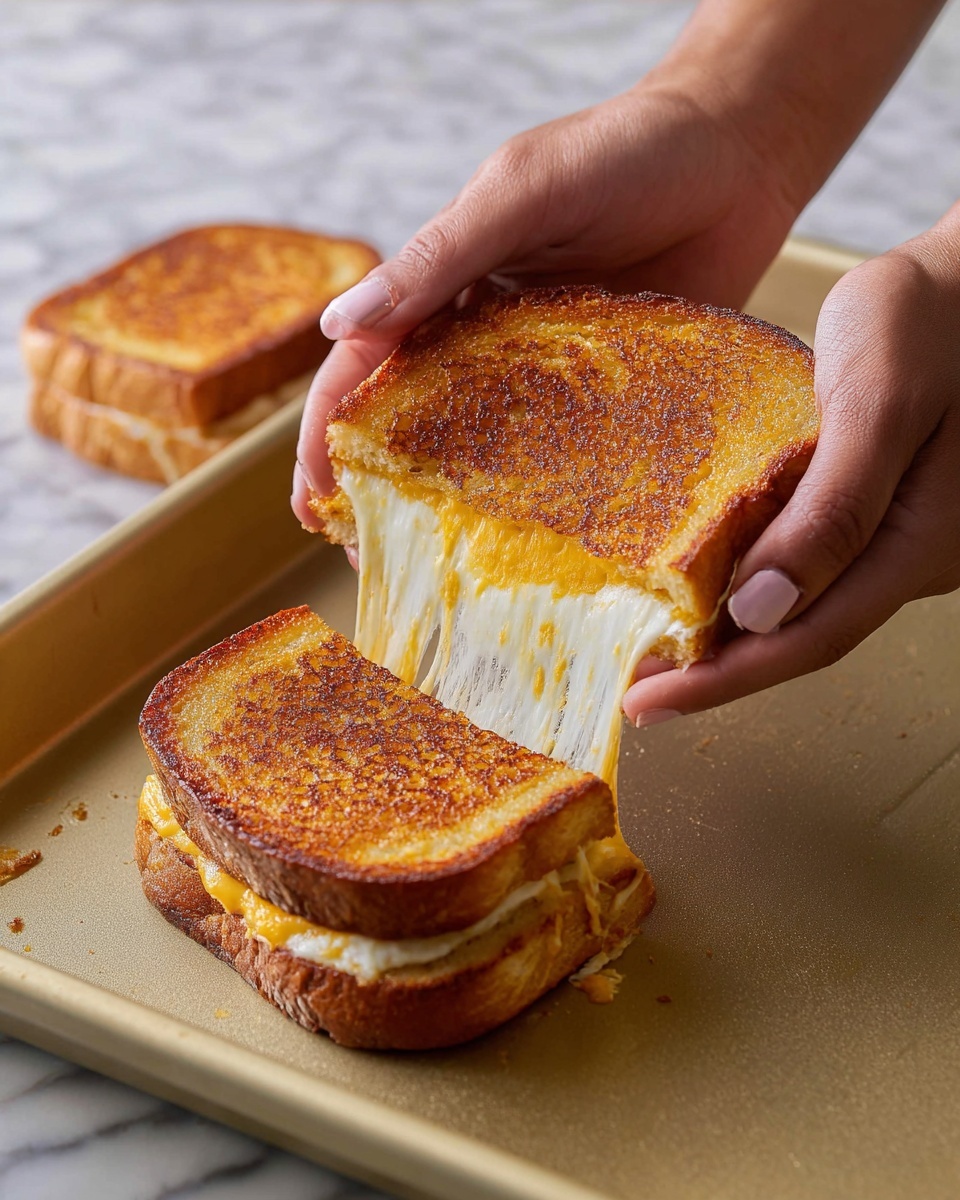 Baked Grilled Cheese Sandwiches Recipe - Recipe Image