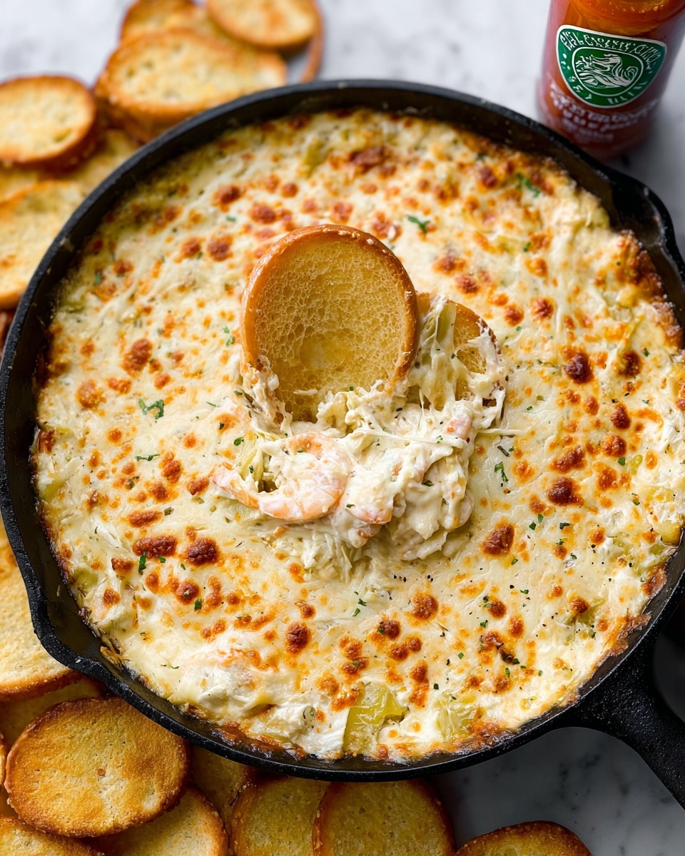 Hot Shrimp and Artichoke Dip with Monterey Jack Cheese Recipe - Recipe Image