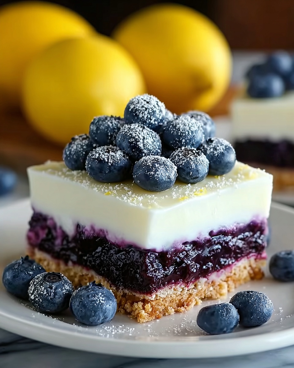 No-Bake Lemon Blueberry Dessert – A Sweet, Creamy Summer Treat Recipe - Recipe Image