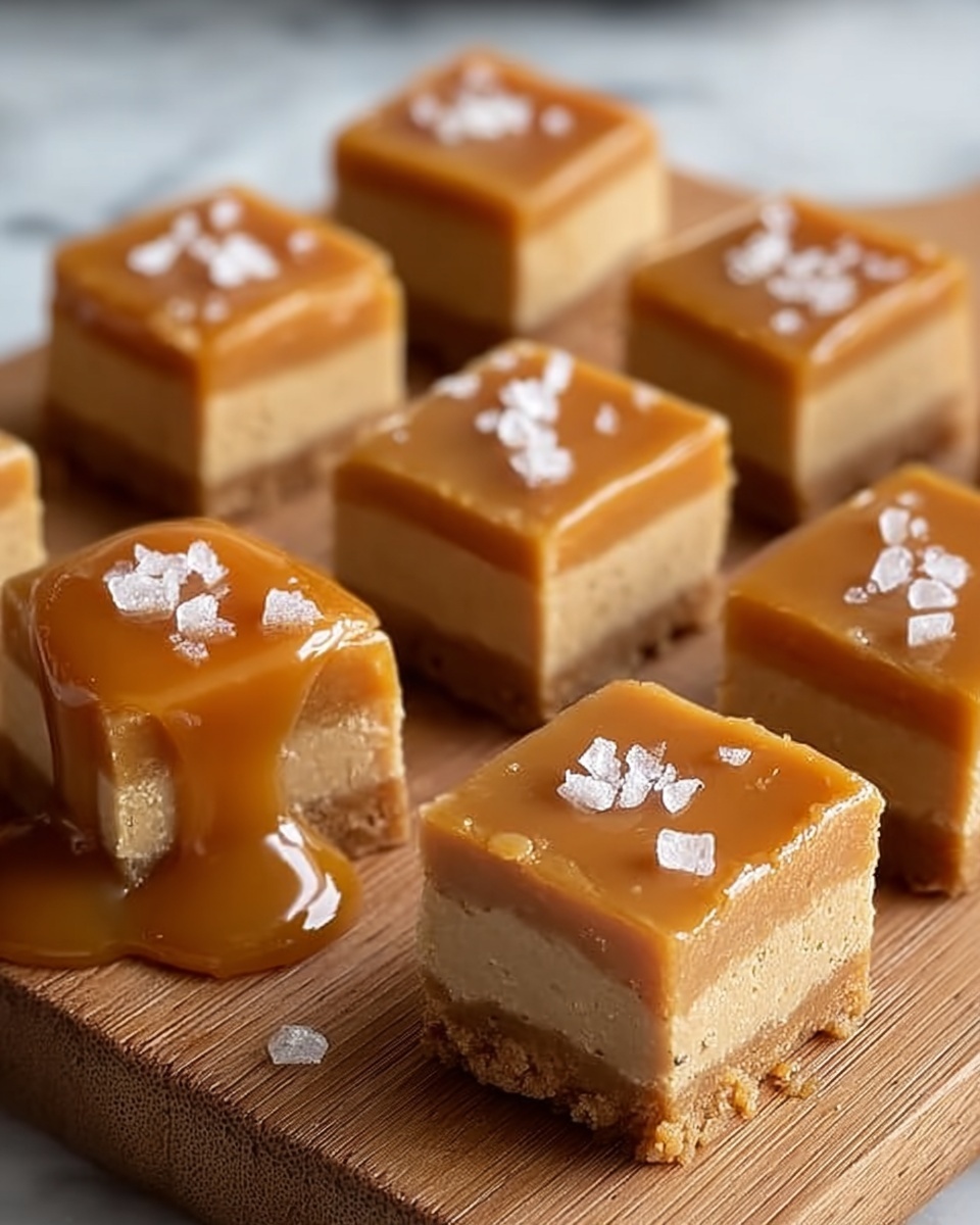 Irresistibly Rich Salted Caramel Gooey Butter Bars Recipe - Recipe Image