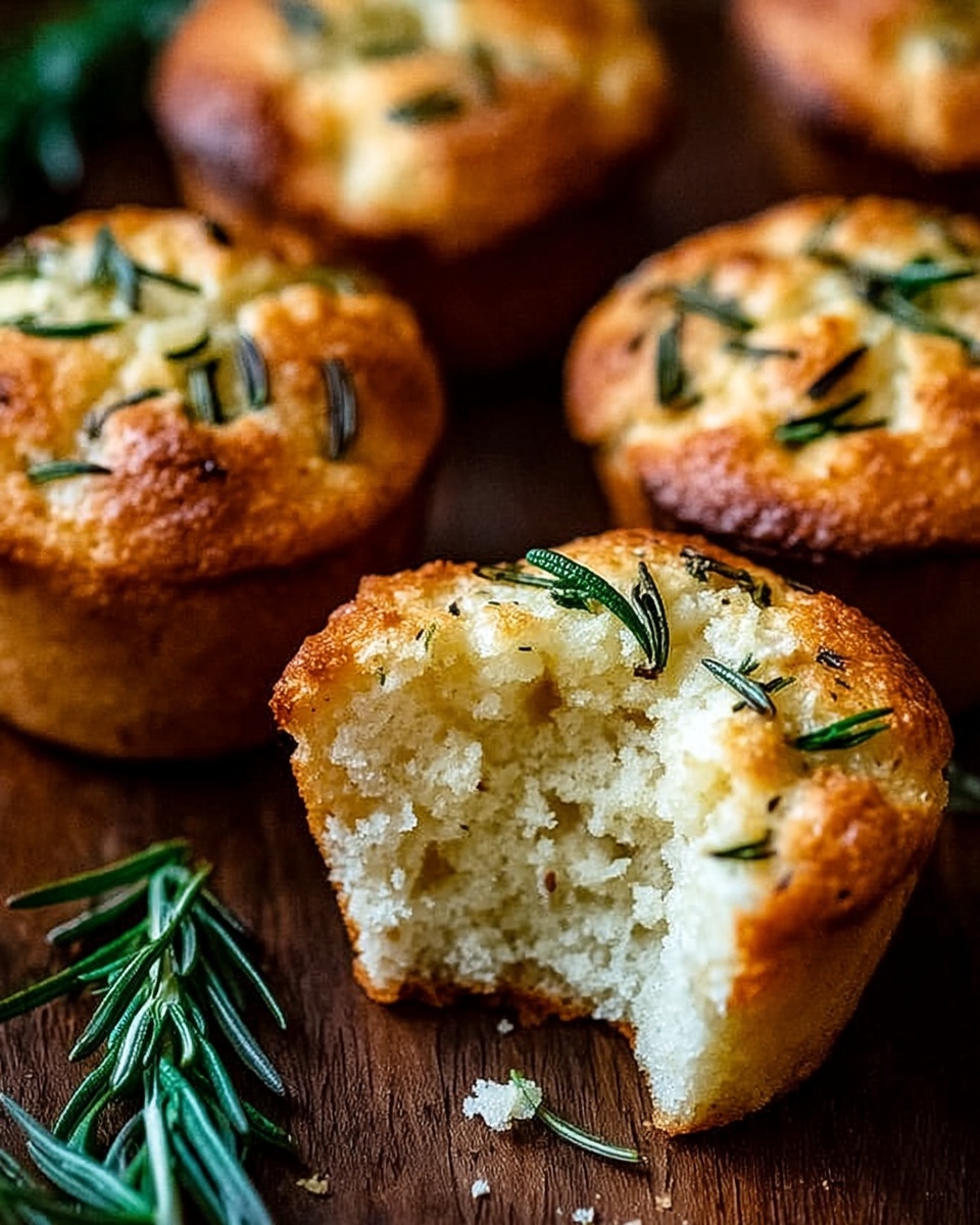 Garlic Rosemary Focaccia Muffins Recipe - Recipe Image