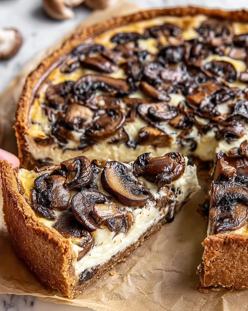 Savory Mushroom Goat Cheese Tart Recipe - Recipe Image
