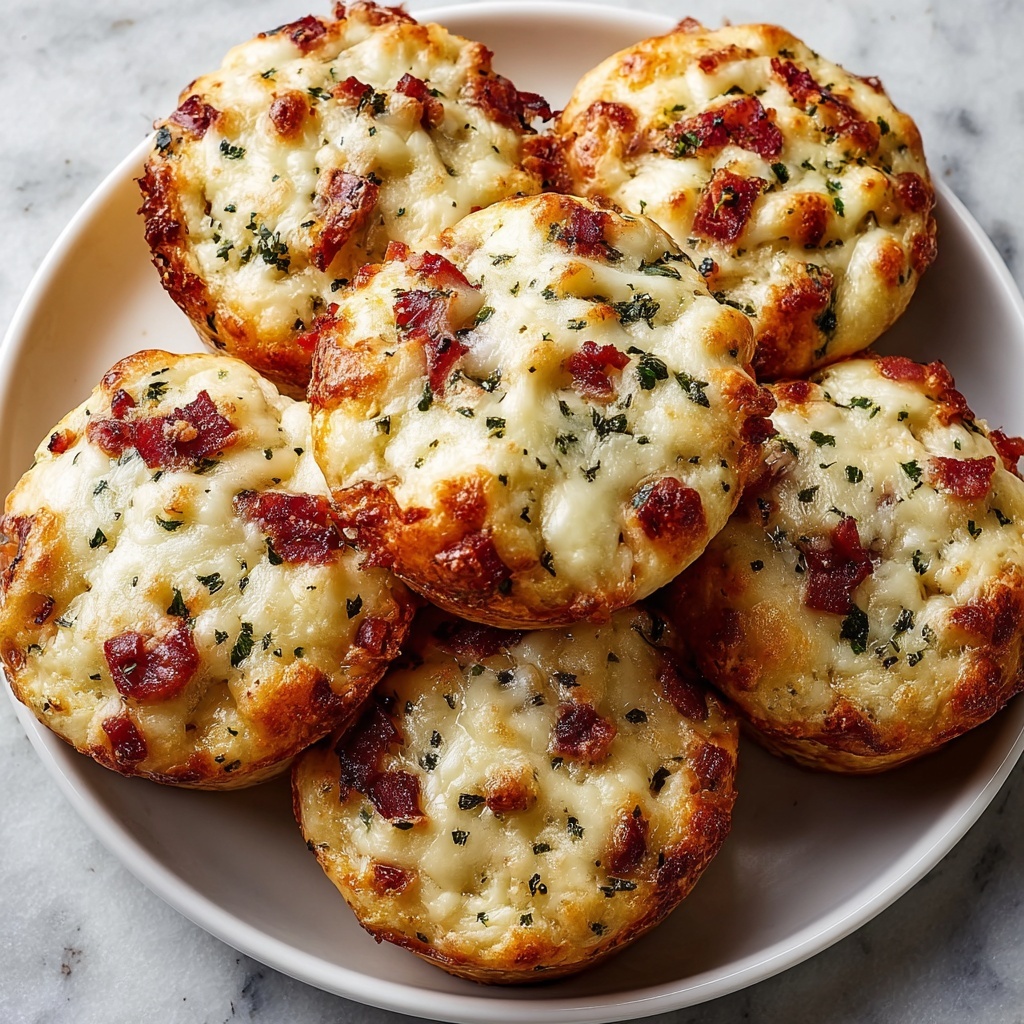 Cheesy Italian-Style Pizza Muffins Recipe - Recipe Image