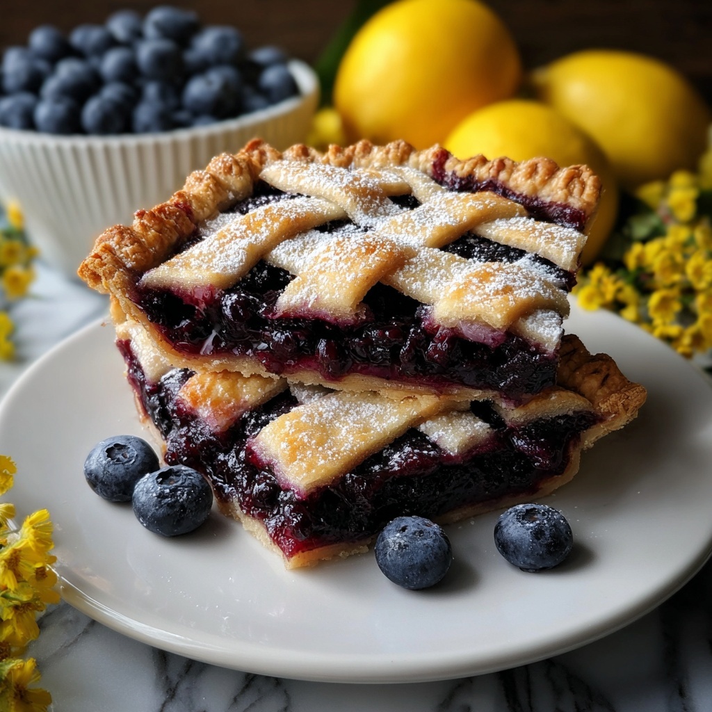 Blueberry Pie Bars with Lattice Top Recipe - Recipe Image