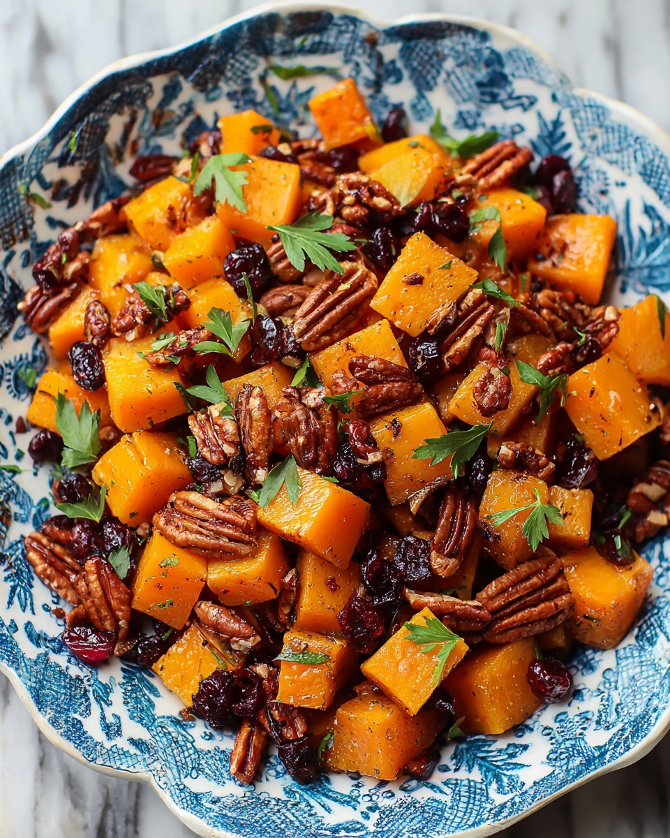 Roasted Butternut Squash with Cranberries and Pecans Recipe - Recipe Image