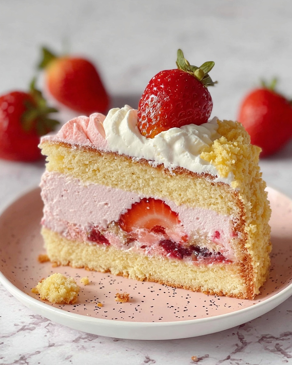 Strawberry Shortcake Swiss Roll Recipe - Recipe Image