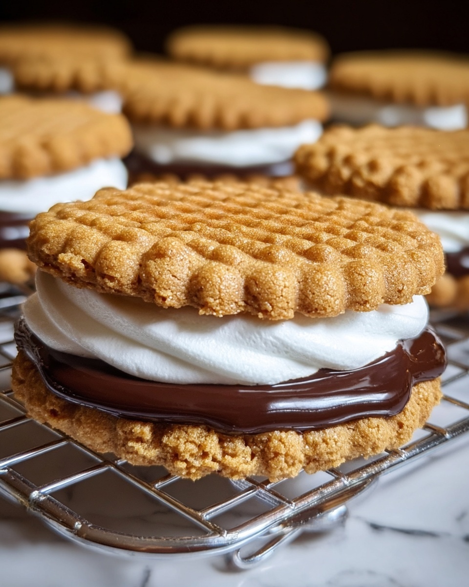 Peanut Butter S'mores Sandwich Cookies Recipe - Recipe Image