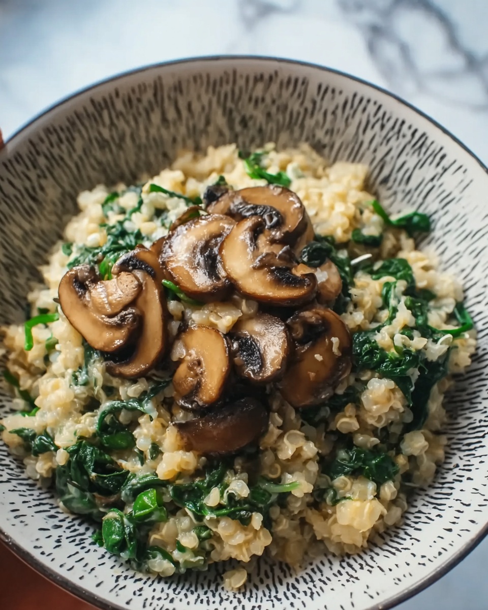 Low Carb Mushroom & Spinach Cauliflower Rice Recipe - Recipe Image