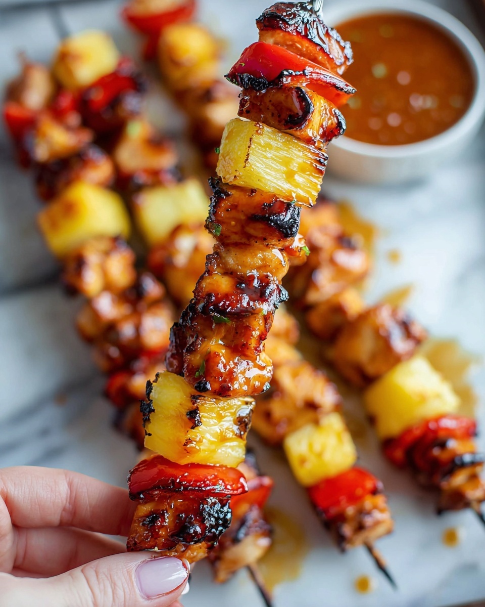 BBQ Pineapple Chicken Kabobs Recipe - Recipe Image