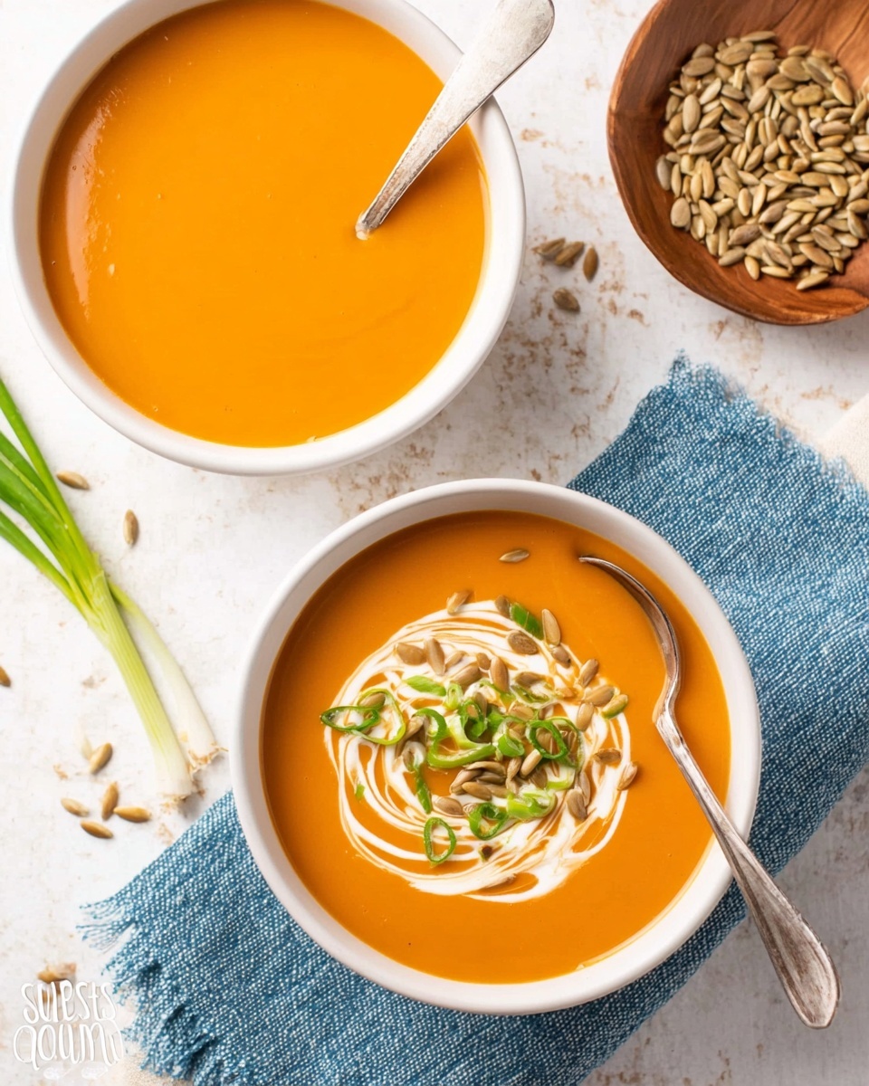 Creamy Roasted Butternut Squash Soup with Apple and Nutmeg Recipe - Recipe Image