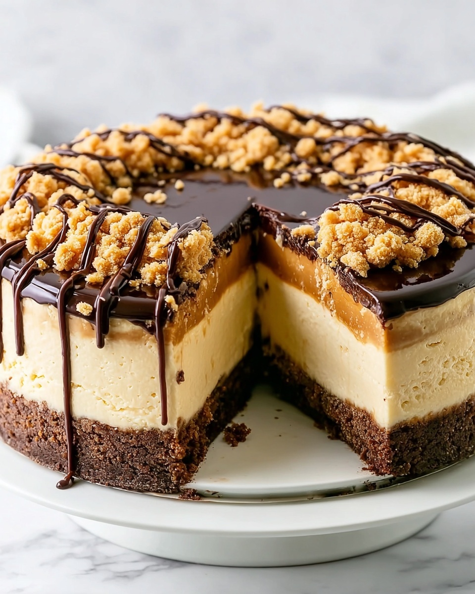 Homemade Samoa Cheesecake With a Delicious Chocolate Layer Recipe - Recipe Image
