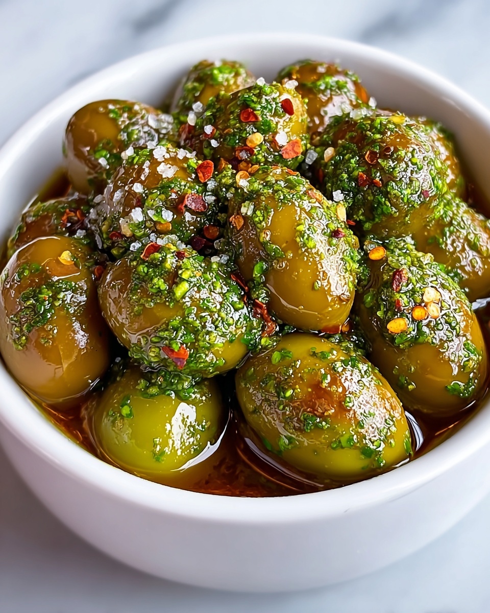 Smoky Marinated Olives: A Simple and Flavorful Snack Recipe - Recipe Image