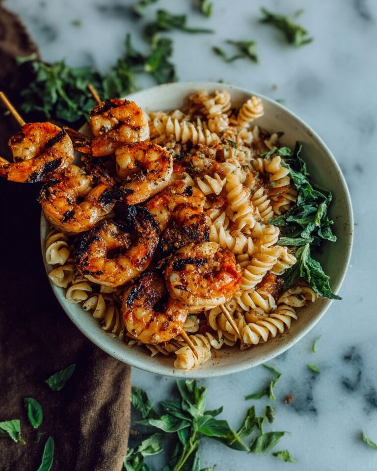 Spicy Pasta with Grilled Shrimp Recipe