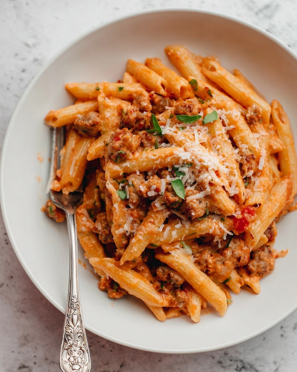 Spicy Italian Sausage Penne Pasta Recipe - Recipe Image