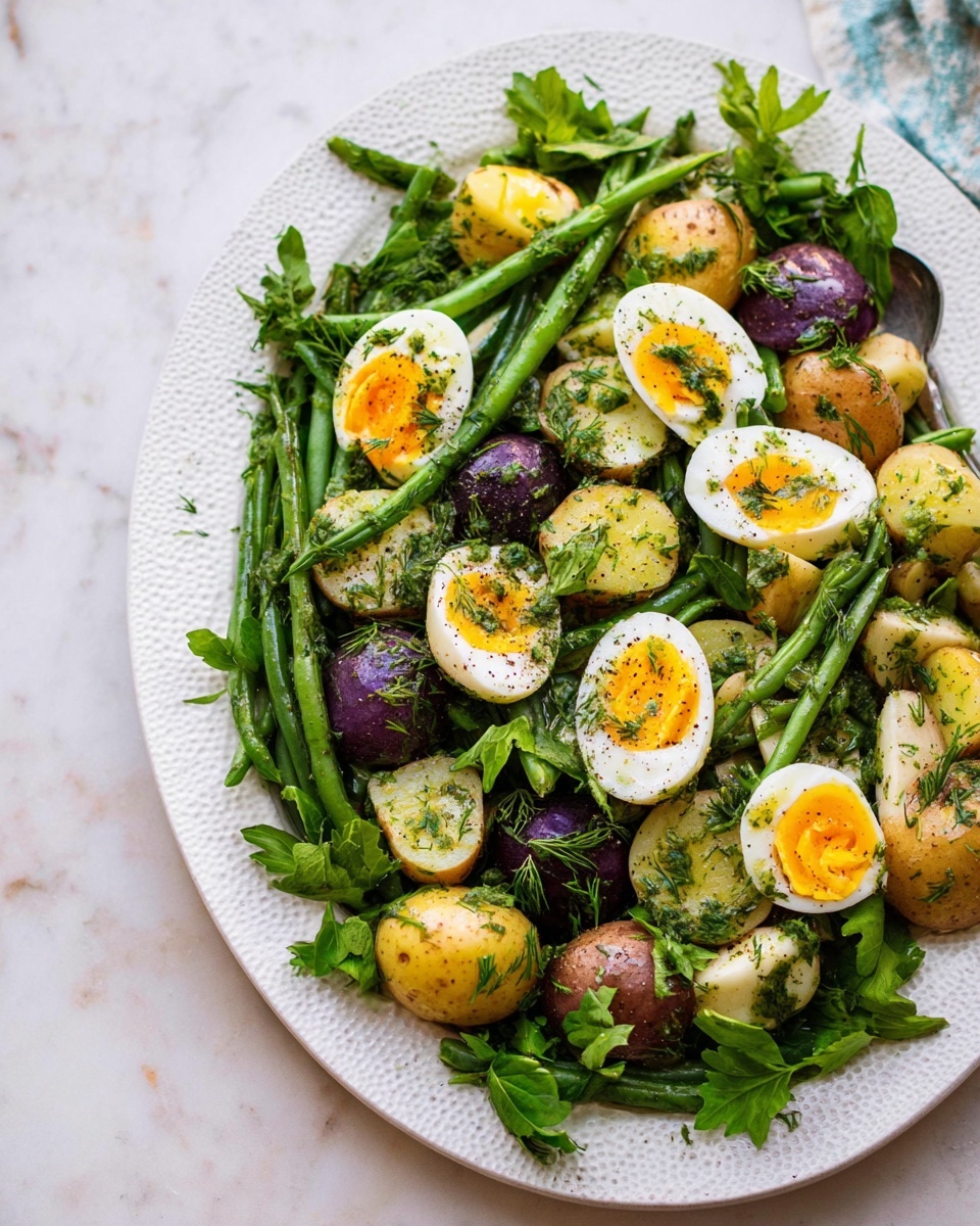Potato and Green Bean Salad with Fresh Herbs and Lemon-Dijon Dressing Recipe - Recipe Image