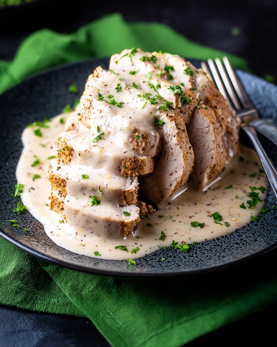 Dijon Pork Tenderloin in Creamy Thyme Sauce Recipe - Recipe Image