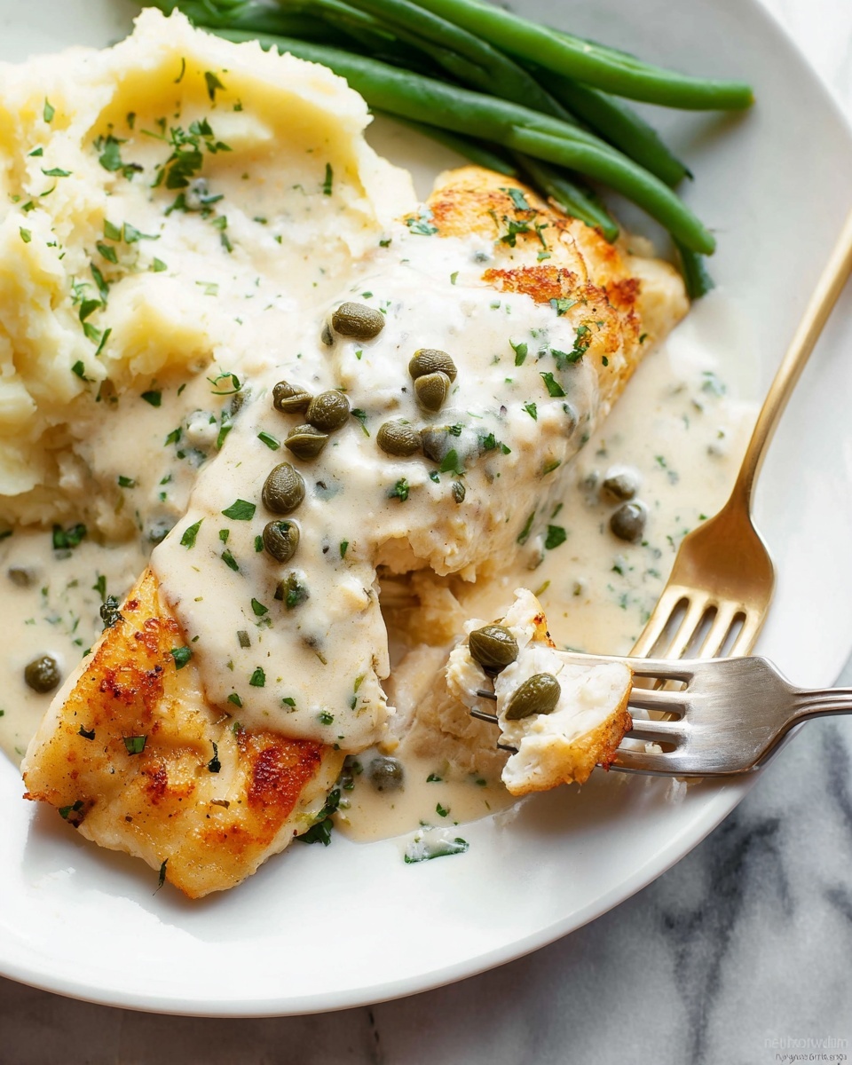 Creamy White Wine Halibut Recipe - Recipe Image