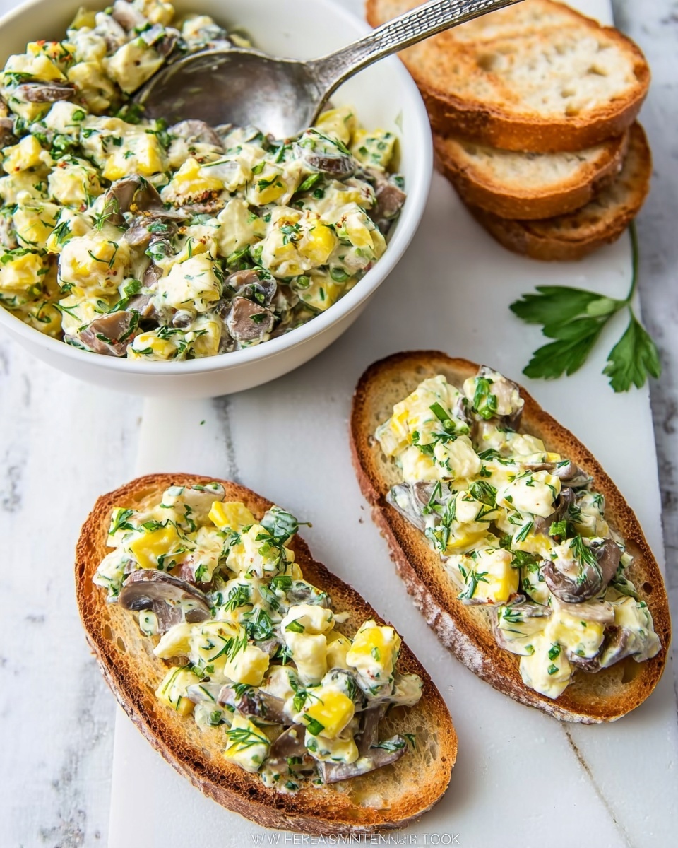 Mushroom and Egg Salad Recipe - Recipe Image