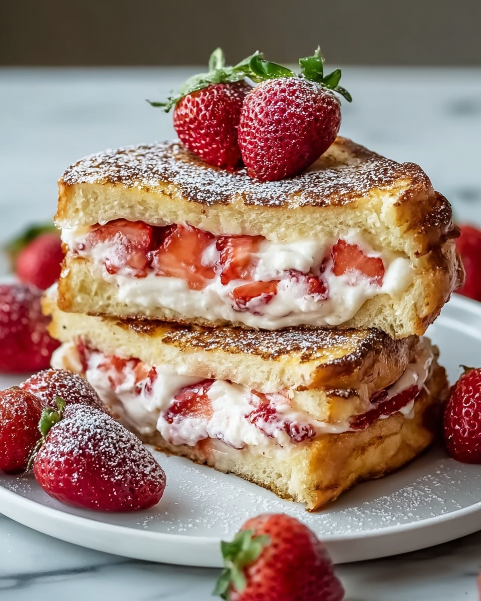 Strawberry Cheesecake Stuffed French Toast Recipe - Recipe Image