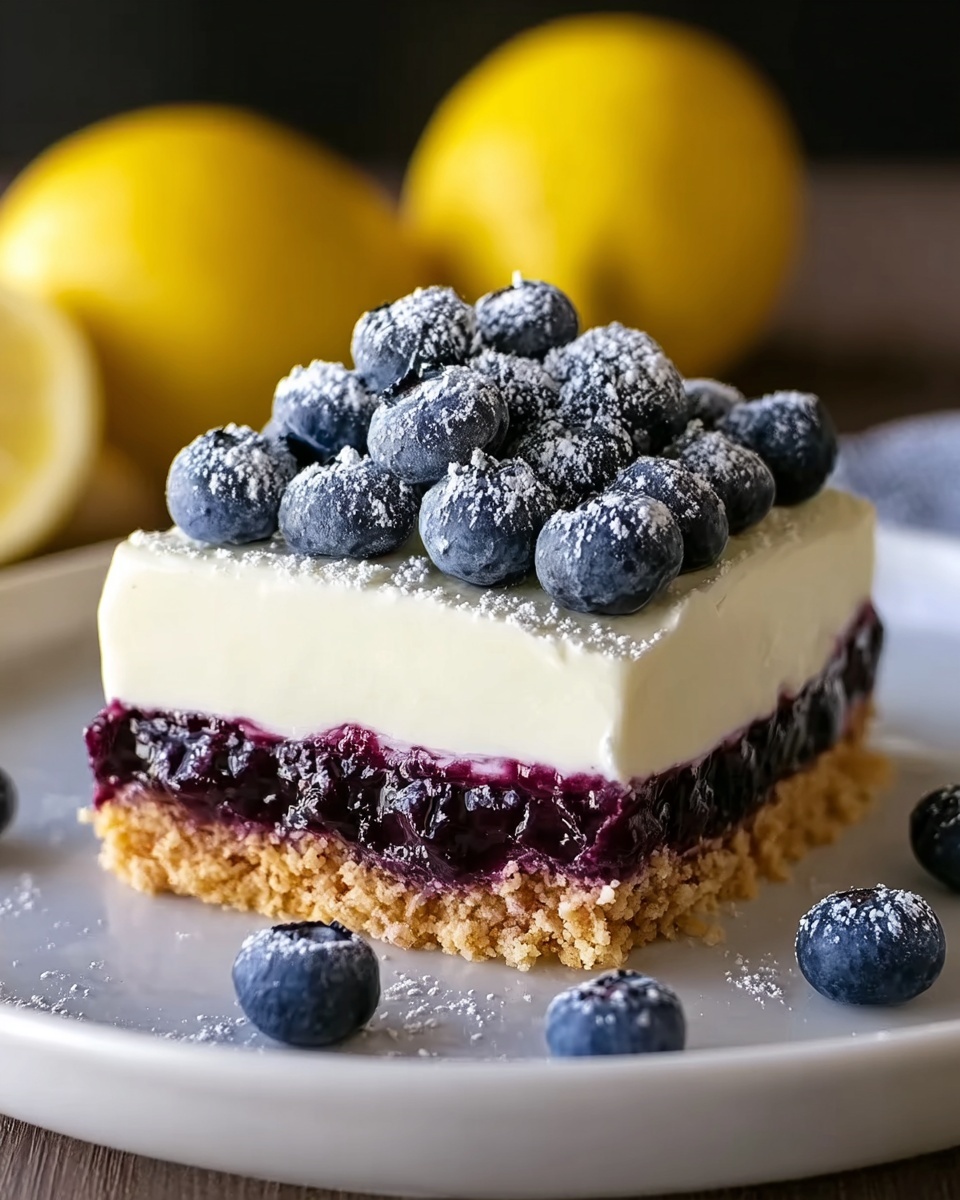No-Bake Lemon Blueberry Dessert – A Sweet, Creamy Summer Treat Recipe - Recipe Image