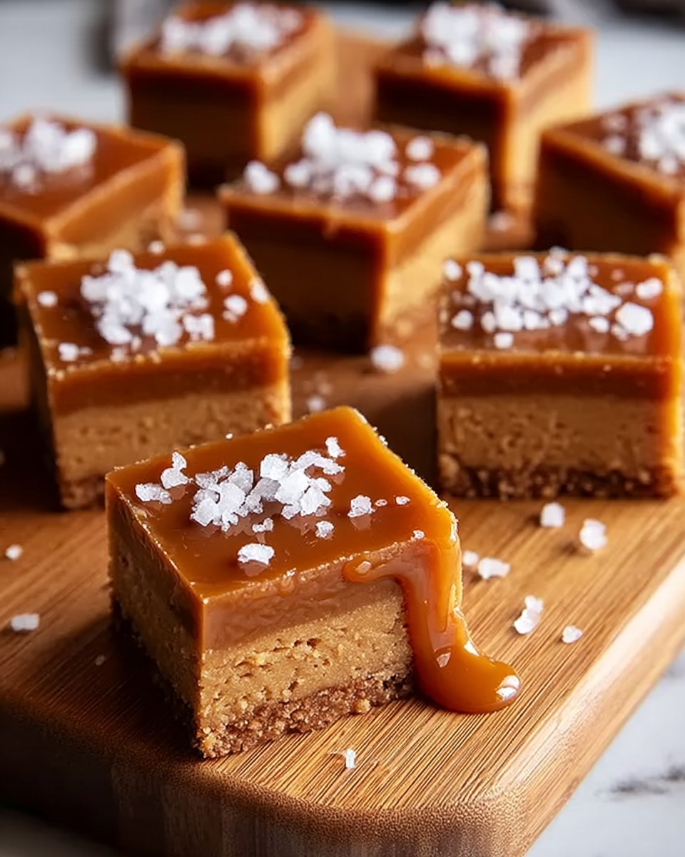 Irresistibly Rich Salted Caramel Gooey Butter Bars Recipe - Recipe Image