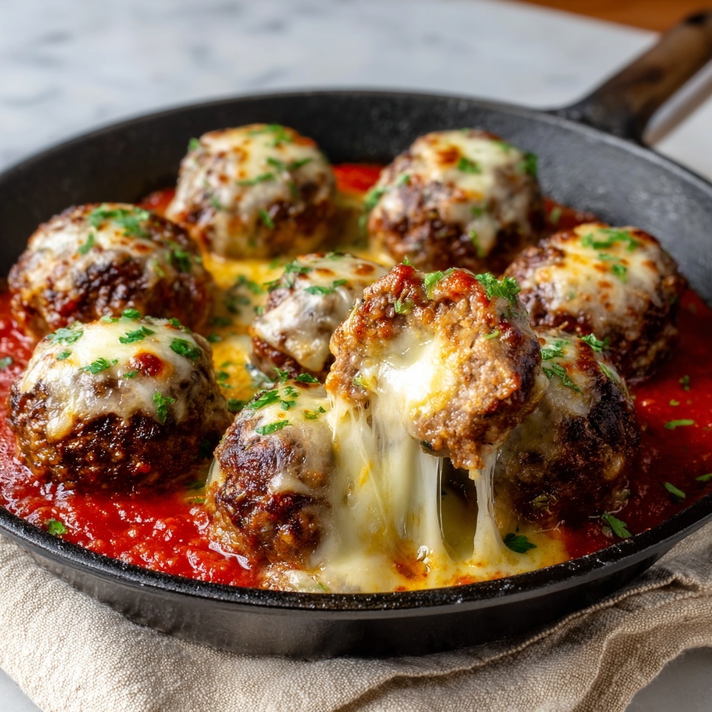 Cheesy Stuffed Meatballs Recipe - Recipe Image