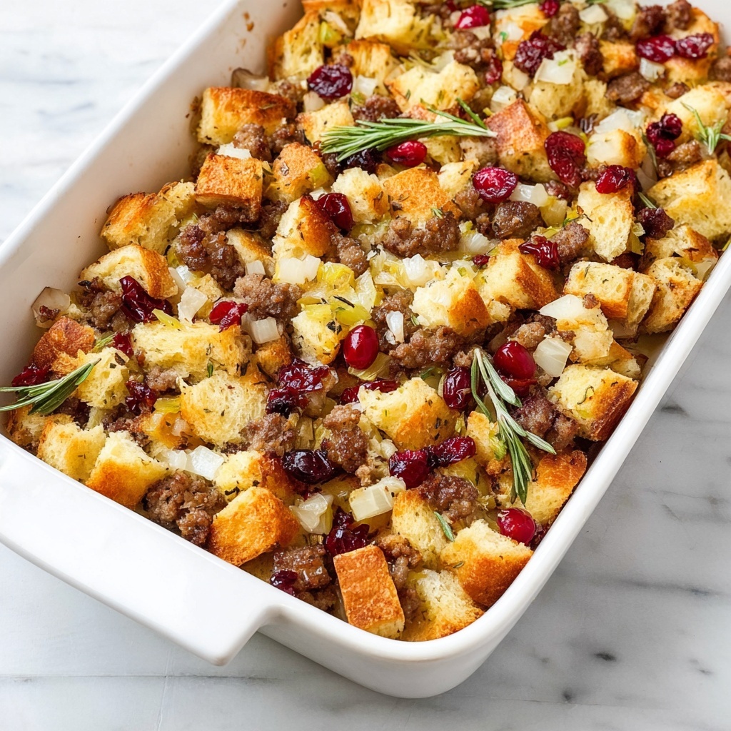 Sausage Cranberry Apple Stuffing Recipe - Recipe Image