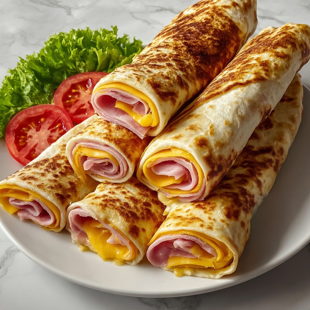 Air Fryer Hot Ham and Cheese Wraps Recipe - Recipe Image