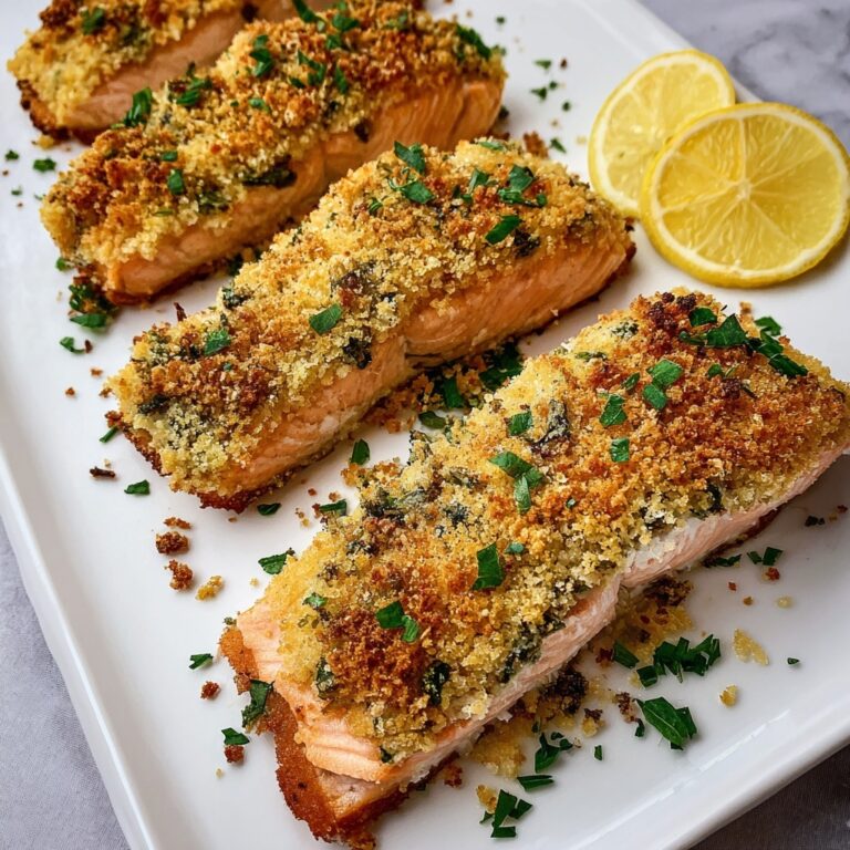 Crispy Baked Parmesan Crusted Salmon Recipe