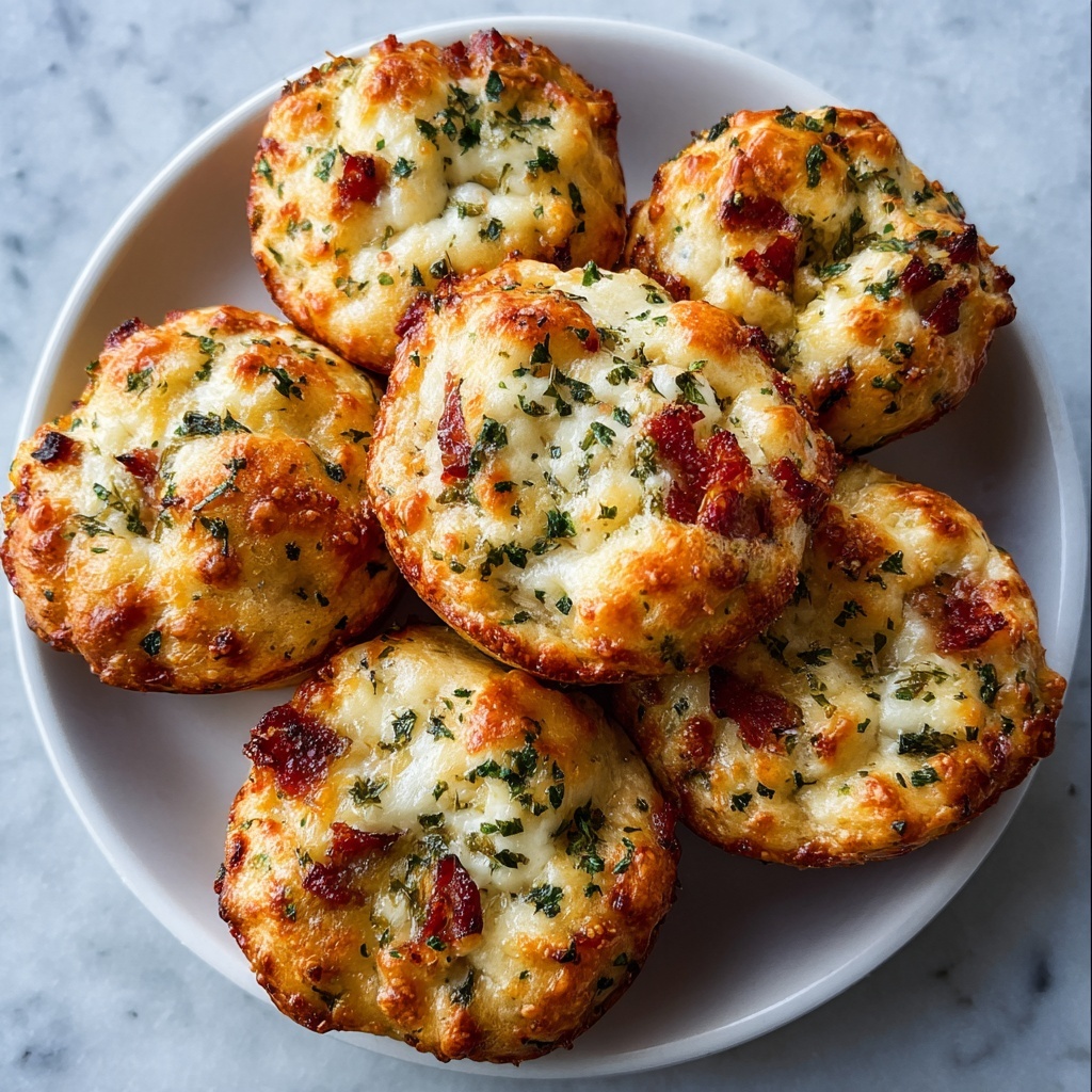 Cheesy Italian-Style Pizza Muffins Recipe - Recipe Image