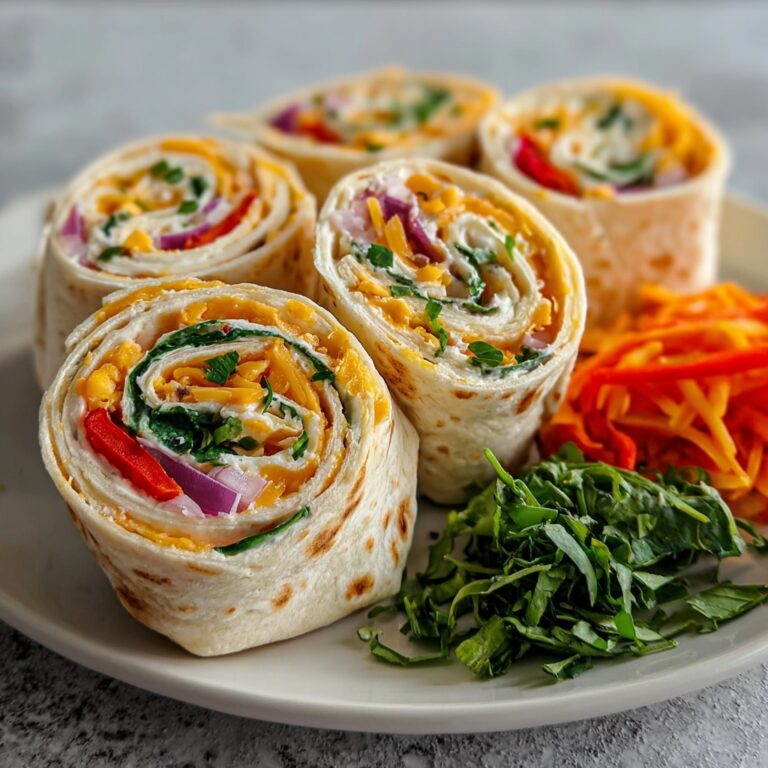 Fresh Vegetable Tortilla Roll Ups Recipe