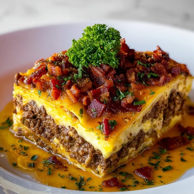 Cheeseburger Bacon Lasagna Parmesan Recipe