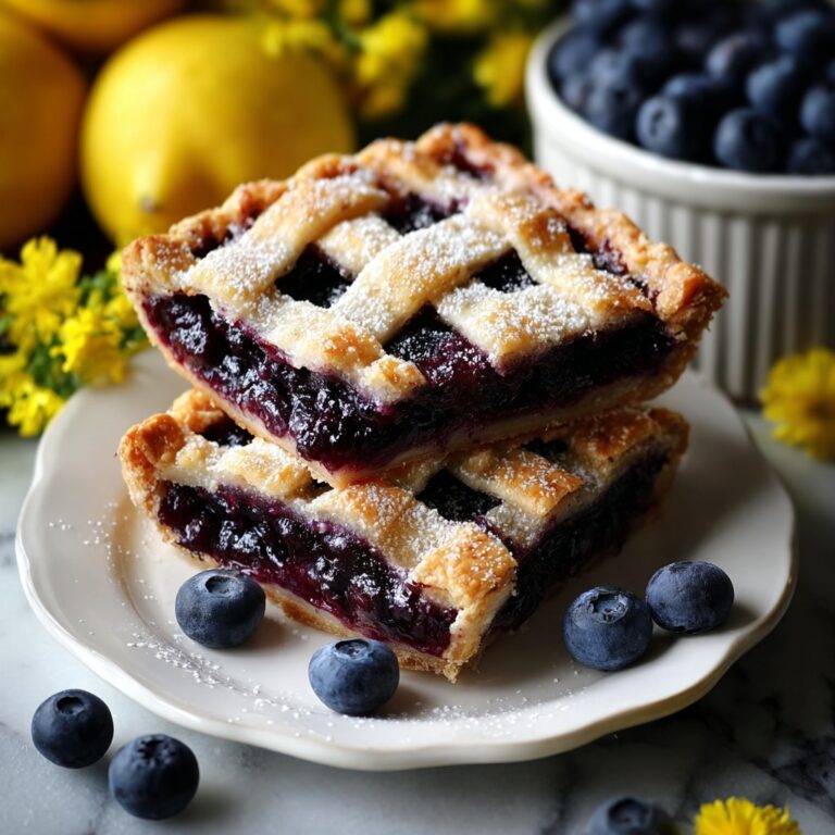 Blueberry Pie Bars with Lattice Top Recipe