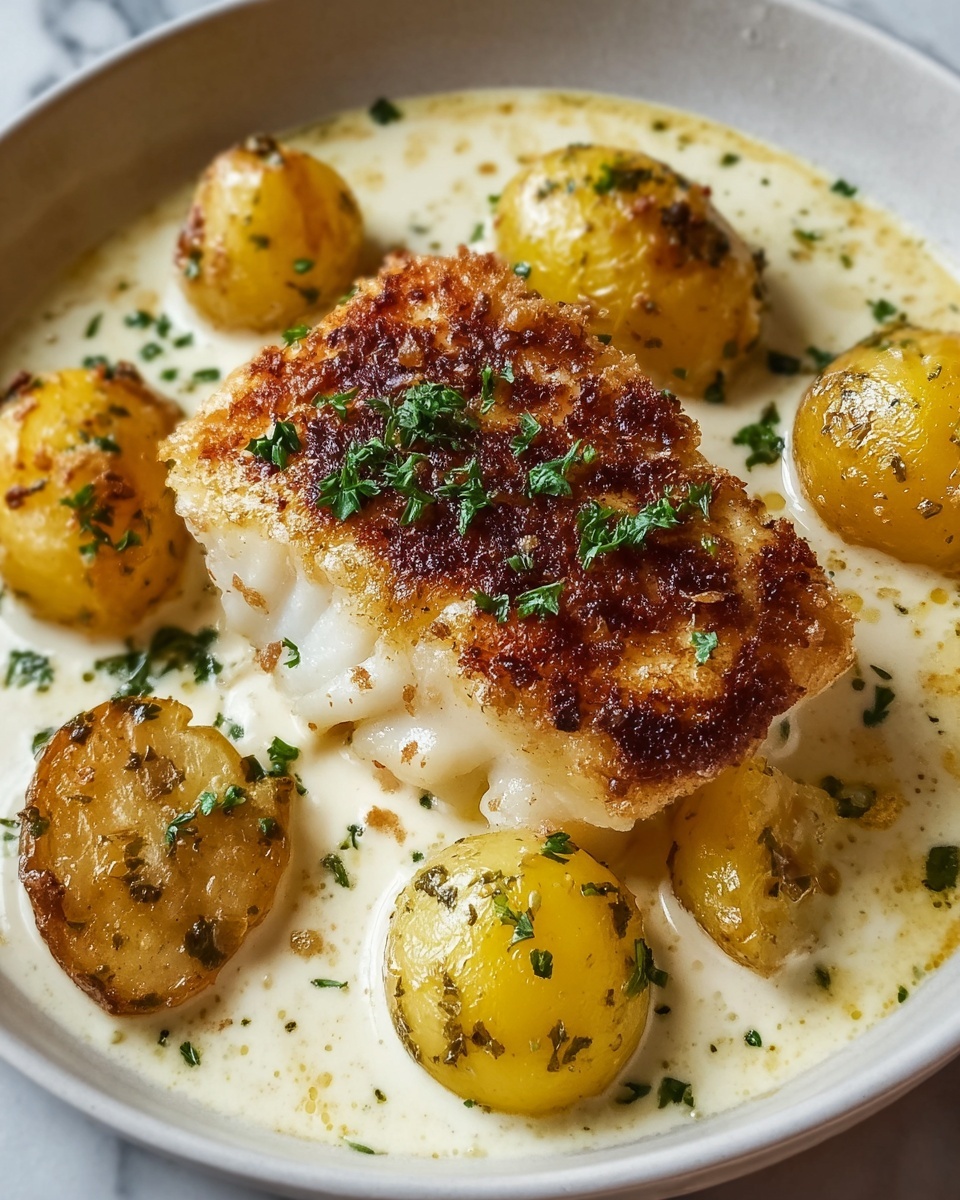 Creamy Cod and Potato Skillet Recipe - Recipe Image