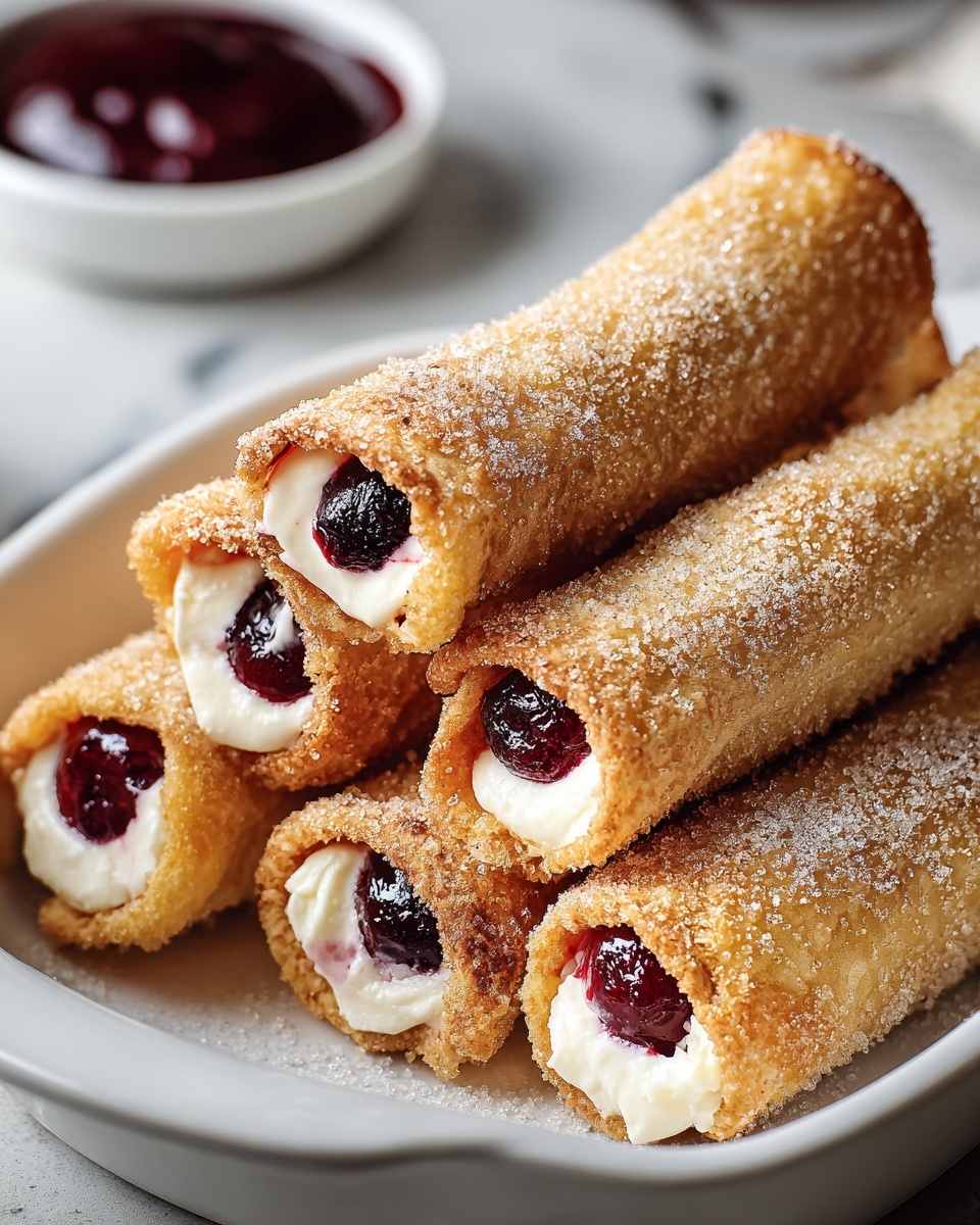 Cherry Cheesecake Egg Rolls Recipe - Recipe Image