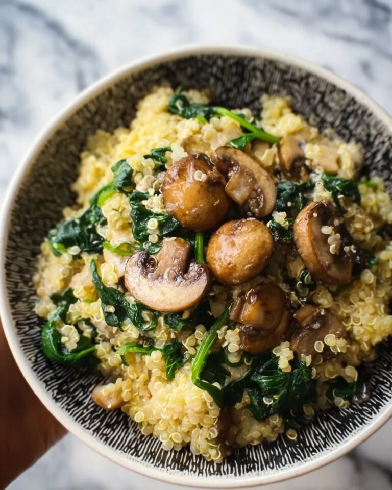 Low Carb Mushroom & Spinach Cauliflower Rice Recipe