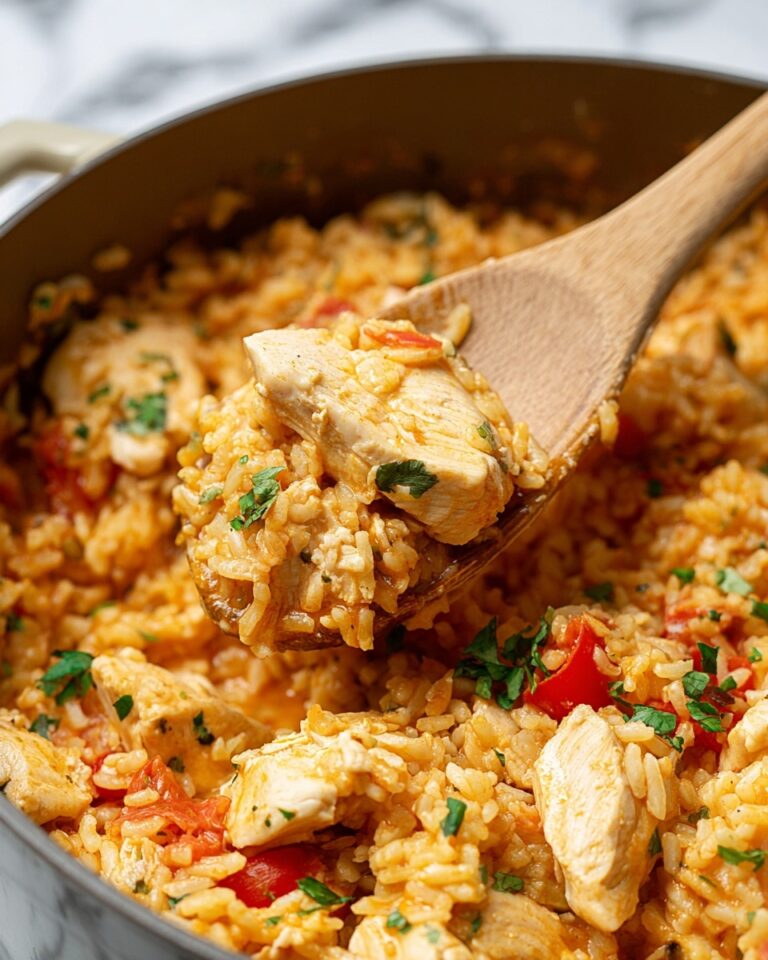 Easy One Pot Queso Chicken and Rice Recipe