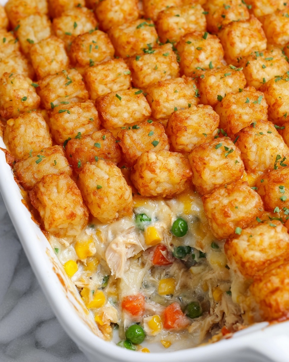 Tater Tot Chicken Pot Pie Recipe - Recipe Image