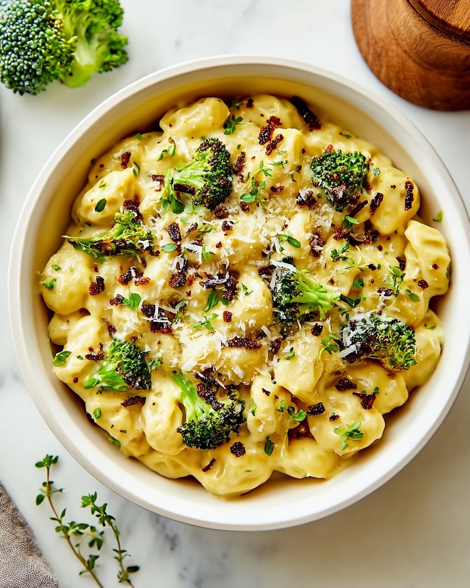 One-Pot Creamy Broccoli Mac and Cheese Recipe - Recipe Image